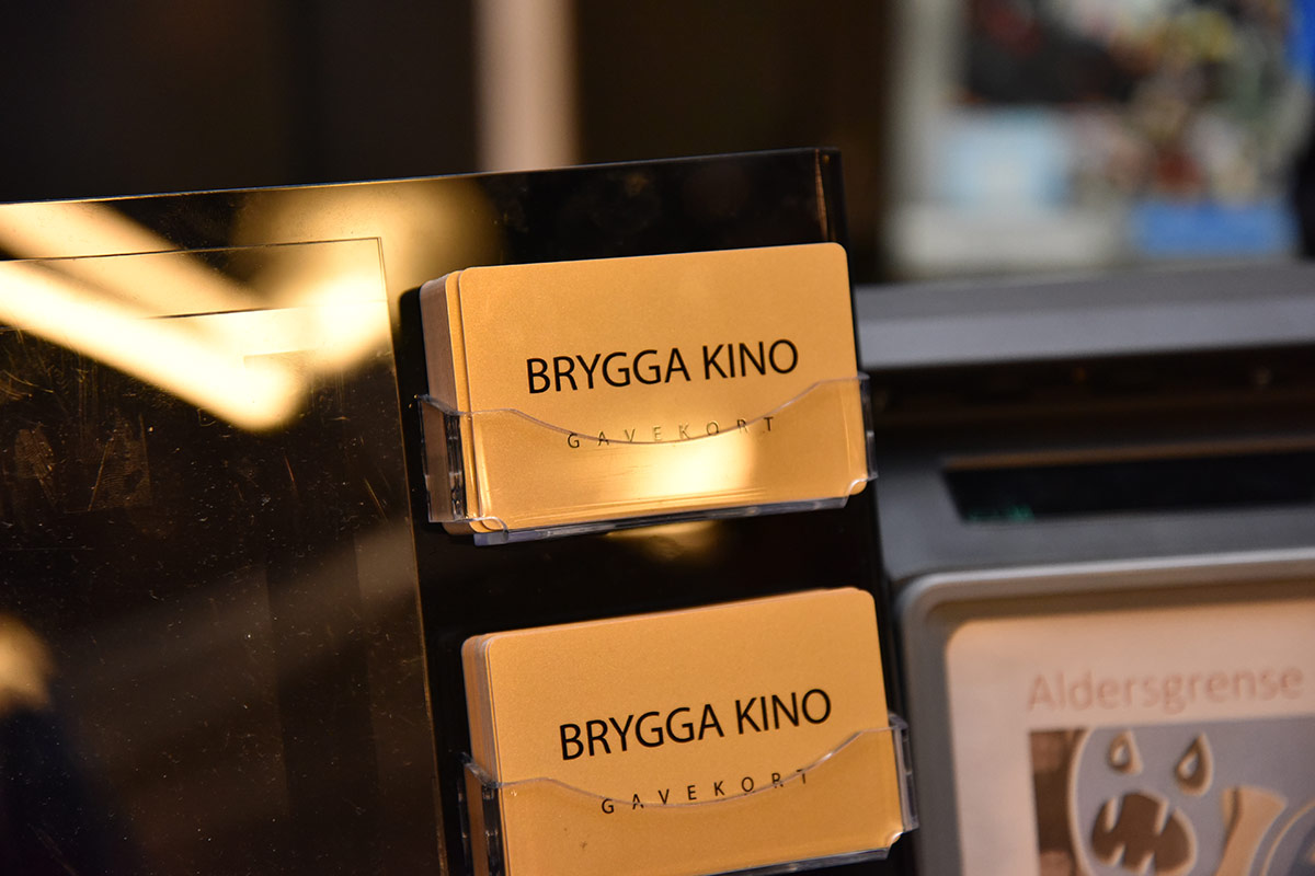 Gavekort med nykinoens logo var på plass fra dag én! Foto: John Berge, KINOMAGASINET.no ©