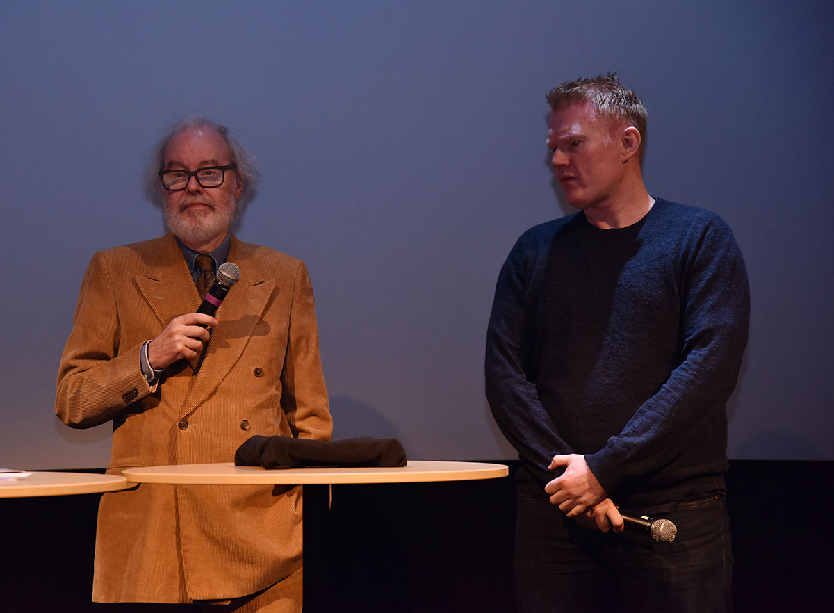Produsent John M. Jacobsen (t.v.) og regissør Stig Svendsen da de presenterte thrilleren Kings Bay, som får premiere 27. januar 2017. Foto: John Berge, KINOMAGASINET.no ©